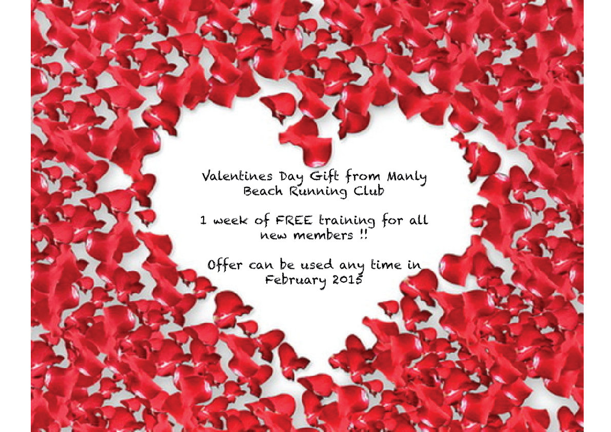 Manly Beach Running Club are showing you some love this Valentines :-) x